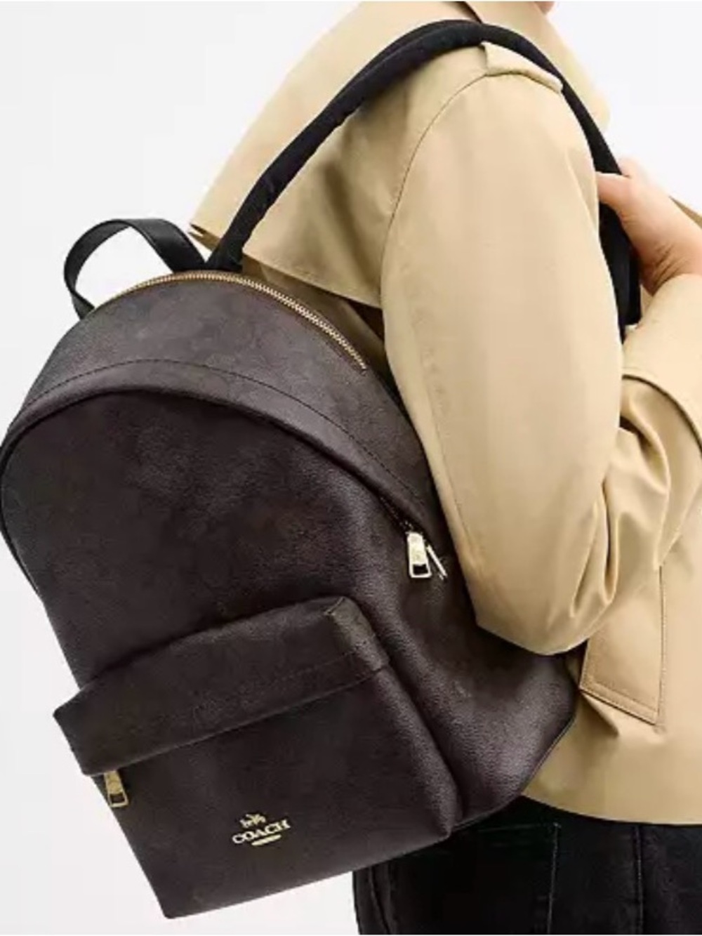 Coach Taylor Backpack In Signature Canvas - Picture 2 of 6
